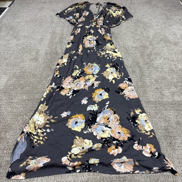 Love Stitch Dress Multicolored Floral Short Sleeve Women’s Size Medium/Large - Picture 1 of 11